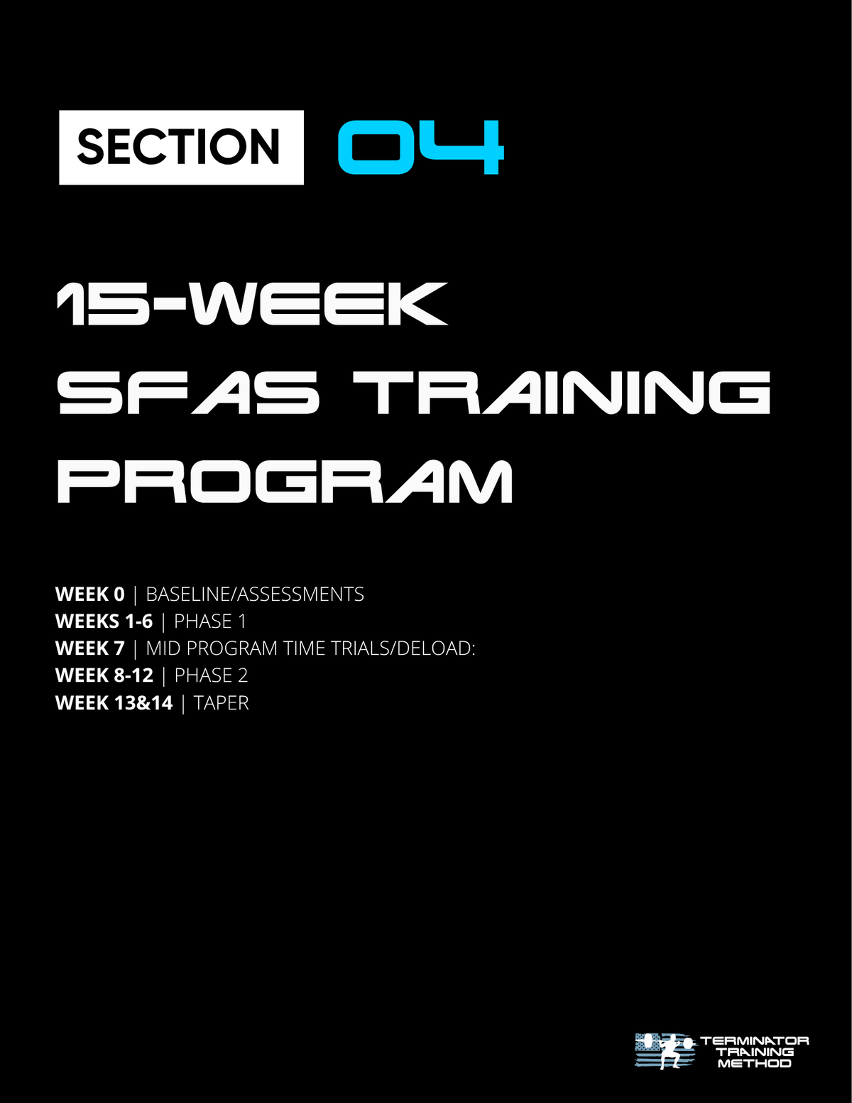 SFAS Training Program + Development Guide