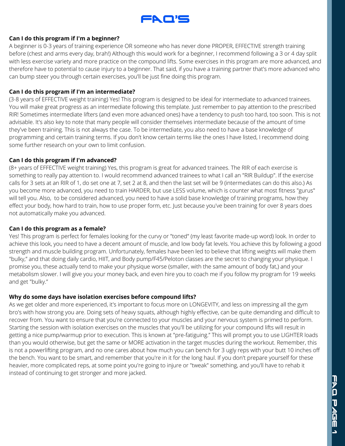 19-Week Hypertrophy Program